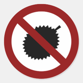 No Durian Runder Aufkleber