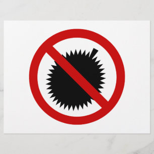 NO Durian Tropical Frucht ⚠ thailändischen Zeichen Flyer