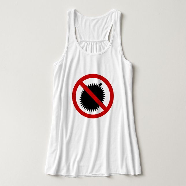NO Durian Tropical Frucht ⚠ thailändischen Zeichen Tank Top (Design Vorderseite)