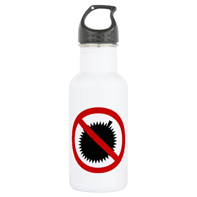 NO Durian Tropical Frucht ⚠ thailändischen Zeichen Trinkflasche (Vorderseite)