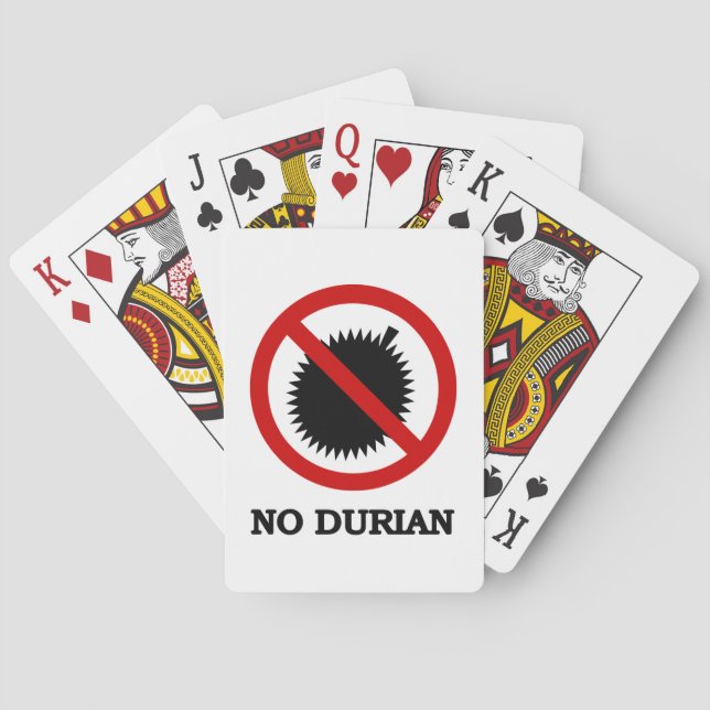 NO Durian Tropical Fruchtzeichen Spielkarten (Rückseite)