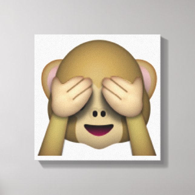 No Evil Monkey - Emoji Leinwanddruck (Vorderseite)