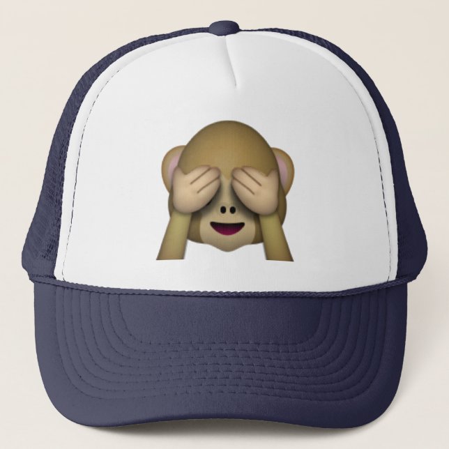 No Evil Monkey - Emoji Truckerkappe (Vorderseite)