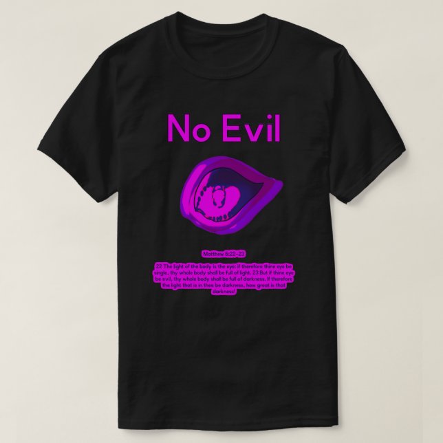 No Evil - Purple Passion -  T-Shirt (Design vorne)