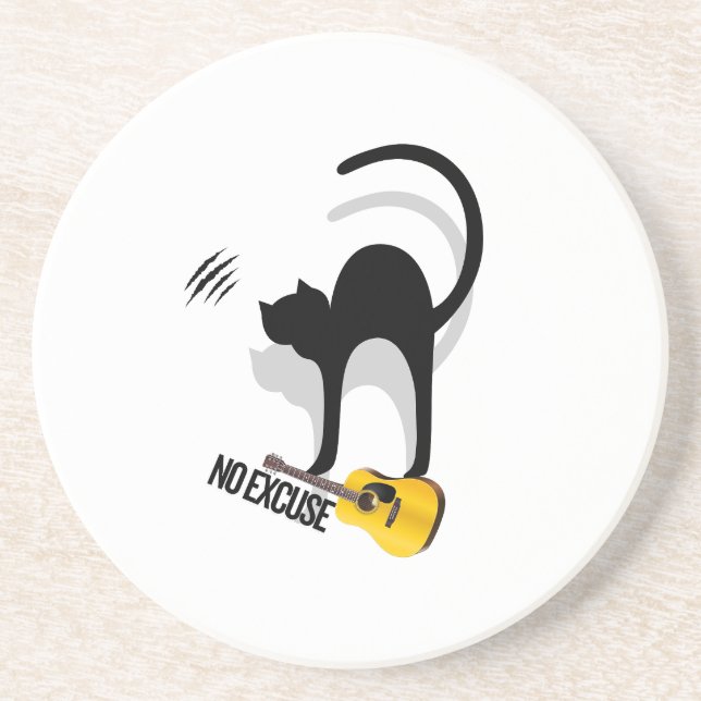 No Excuse Cat Per Tea Mug Getränkeuntersetzer (Vorne)