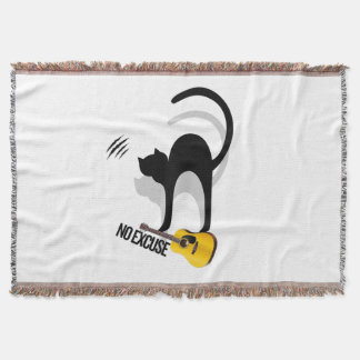 No Excuse Cat per throw blanket Decke