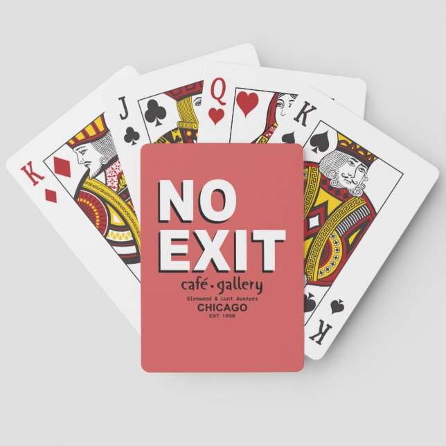 No Exit Café, Gallery, Chicago - Kartenspielen Spielkarten (Rückseite)