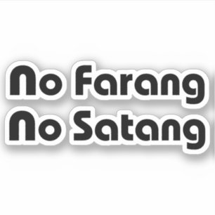 No Farang No Satang Aufkleber