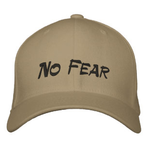 No Fear Logo Tan Baseball Casquette
