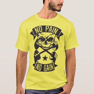 NO Gain Zitat Toter Haltere Muscula T-Shirt
