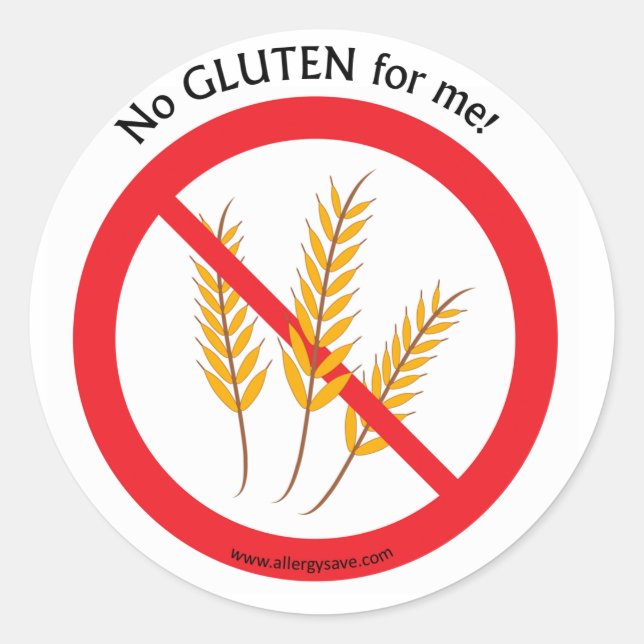 " No Gluten for me" étiquette (Devant)