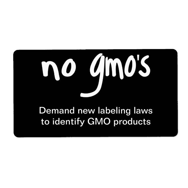 No GMO's Promote Labeling Laws Black Sticker (Vorne)