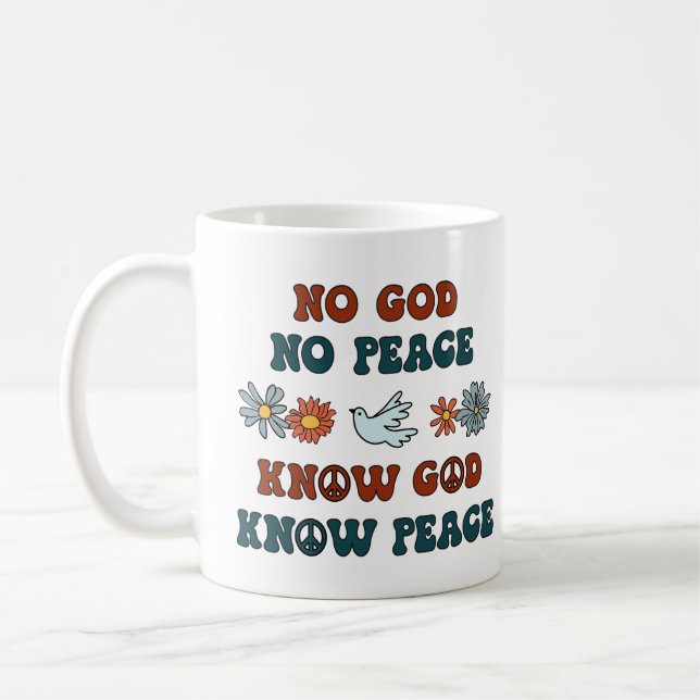 No God, No Peace. Know God, Know Peace Kaffeetasse (Links)
