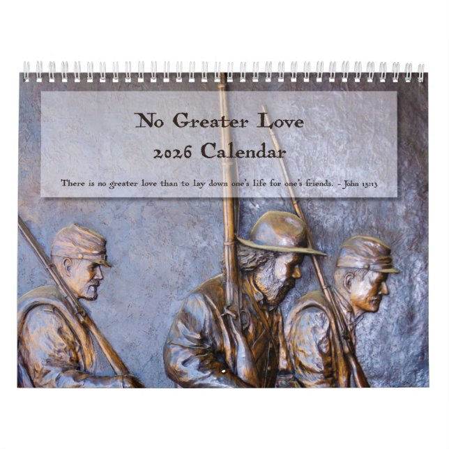 No Greater Love 2026 Calendar Kalender (Titelbild)