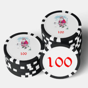 No Ho Ho Ho Black 100 Striped Poker Chip