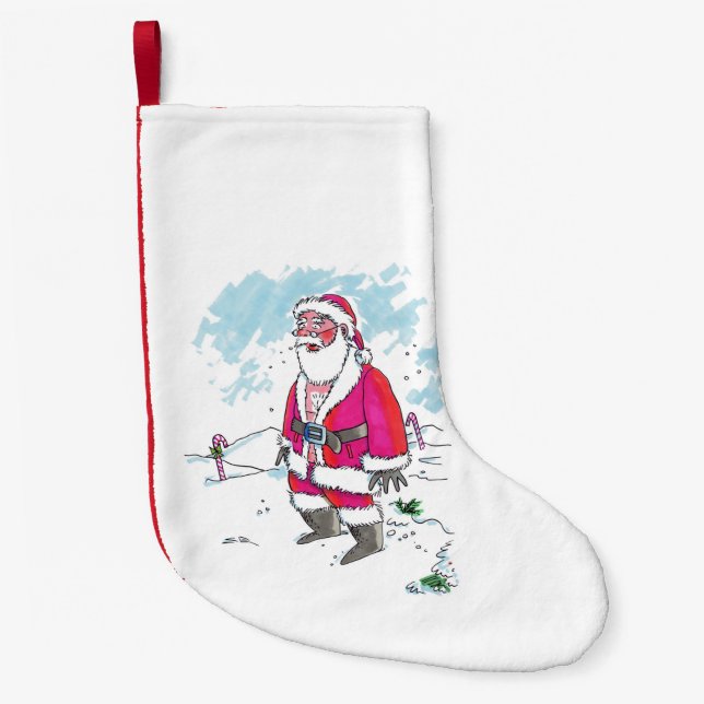 No Ho Ho Ho Fleece Weihnachten Strumpf klein Kleiner Weihnachtsstrumpf (Vorderseite)