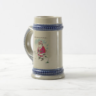 No Ho-Ho-Ho w text stein Bierglas
