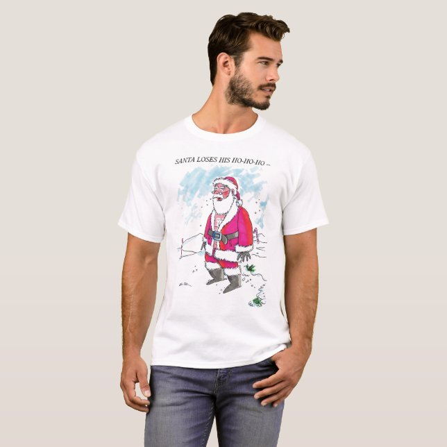 No Ho-Ho-Ho w textos hommes blanc T-shirt (Devant entier)
