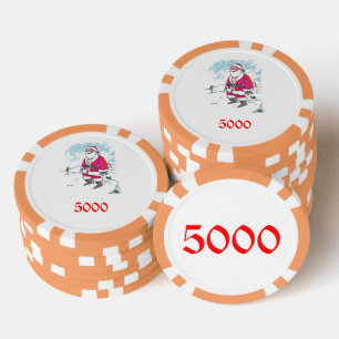 No Ho Ho Orange 5000 gestreifter Poker Chip