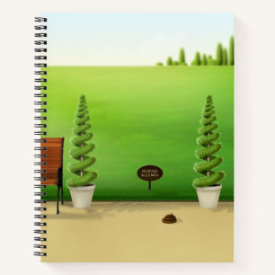 "No Hogs Zullownte" Niedliches Dog Poo im Sonnigen Notizbuch