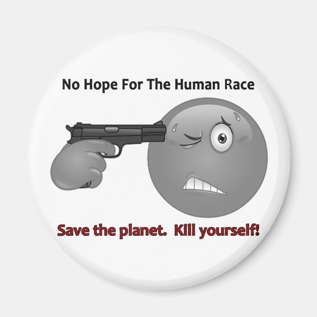 No Hope Emoticon Logo Magnet (Vorne)