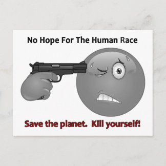 No Hope Emoticon Logo Postkarte