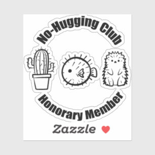 No Hugging Club Aufkleber