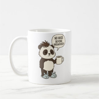 No Hugs Before Breakfast - Funny Sleepy Panda Tass Kaffeetasse