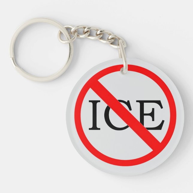 "NO ICE" Keychain Schlüsselanhänger (Vorderseite)