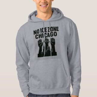 No ICE Zone Hoodie – erhobene Fäuste über der Skyl