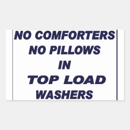 "No in Top Load Washer" Waschsalon Blue Aufkleber