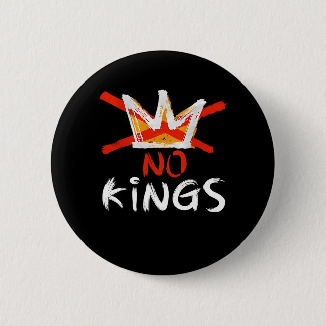 No King Funny Quote Retro Creative Style Button (Vorderseite)