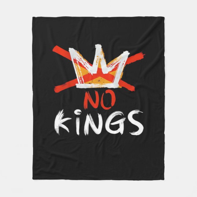 No King Funny Quote Retro Creative Style Fleecedecke (Vorderseite)