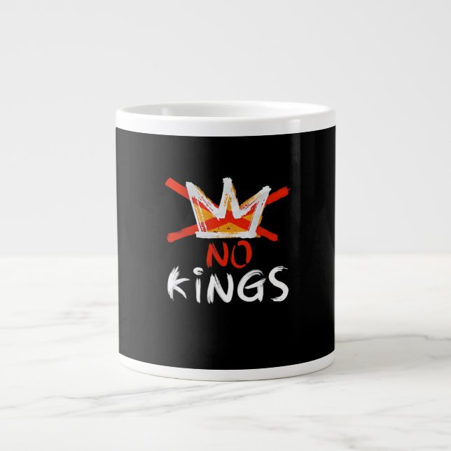 No King Funny Quote Retro Creative Style Jumbo-Tasse (Vorderseite)