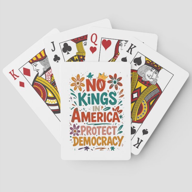 No King In America American Democracy  Spielkarten (Rückseite)