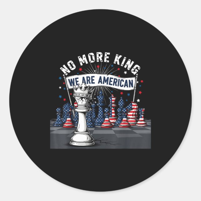No King In America Gift Men Women  Runder Aufkleber (Vorderseite)