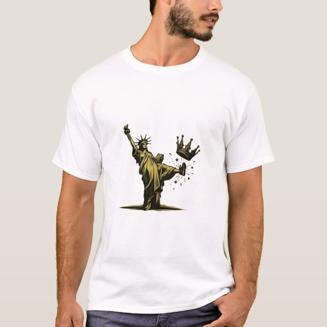 No King in America Liberity Status Pro Democrat T-Shirt (Vorderseite)