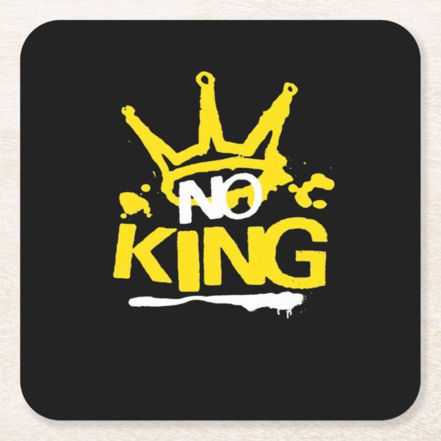 No King Minimal Clean Rechteckiger Pappuntersetzer (Vorderseite)