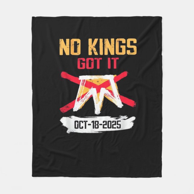 No King Patriotic Freedom No Kings In America Crea Fleecedecke (Vorderseite)
