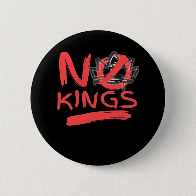 No King Simple Clean Design Button (Vorderseite)