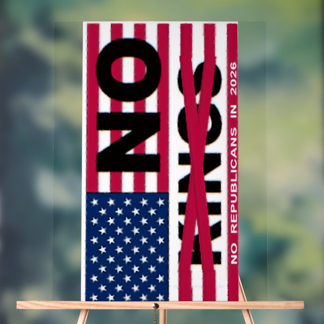 "NO kings"  Acrylschild (Neutral)
