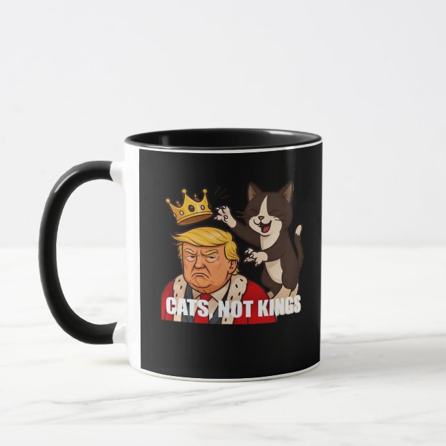 No Kings Anti Cats Funny Classic Style Tasse (Links)