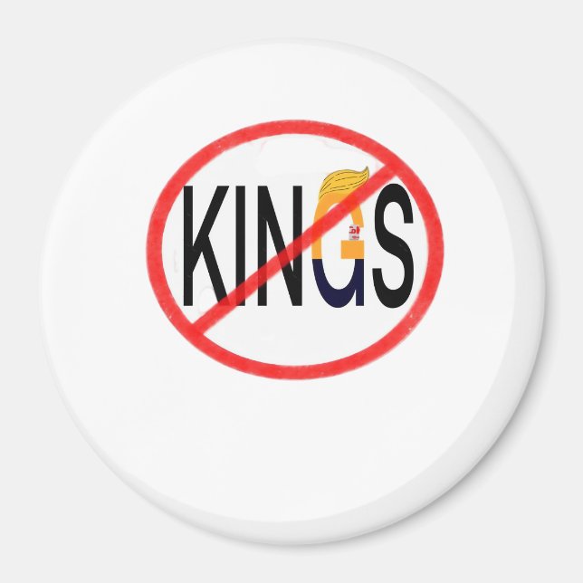 No Kings Anti Classic Minimal Clean Magnet (Vorne)