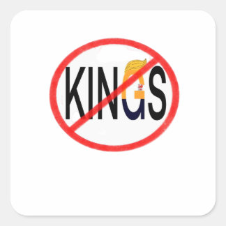 No Kings Anti Classic Minimal Clean Quadratischer Aufkleber