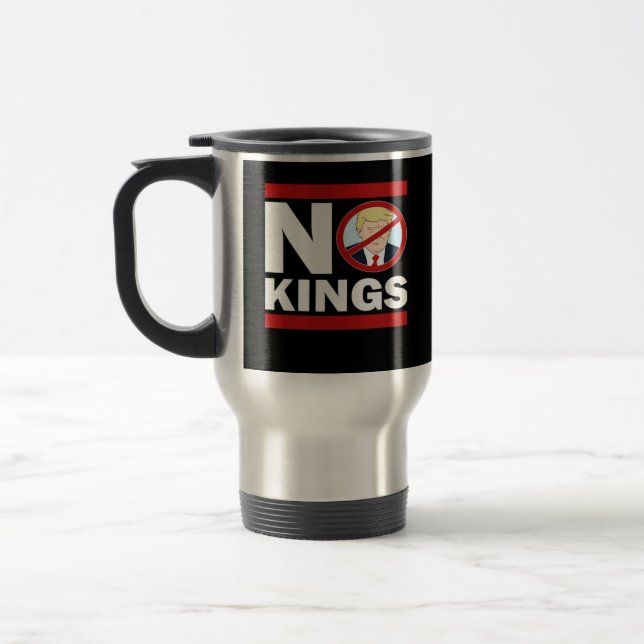 No Kings Anti Classic Minimal Clean Reisebecher (Links)