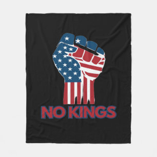 No Kings Anti Classic Retro Stil Fleecedecke