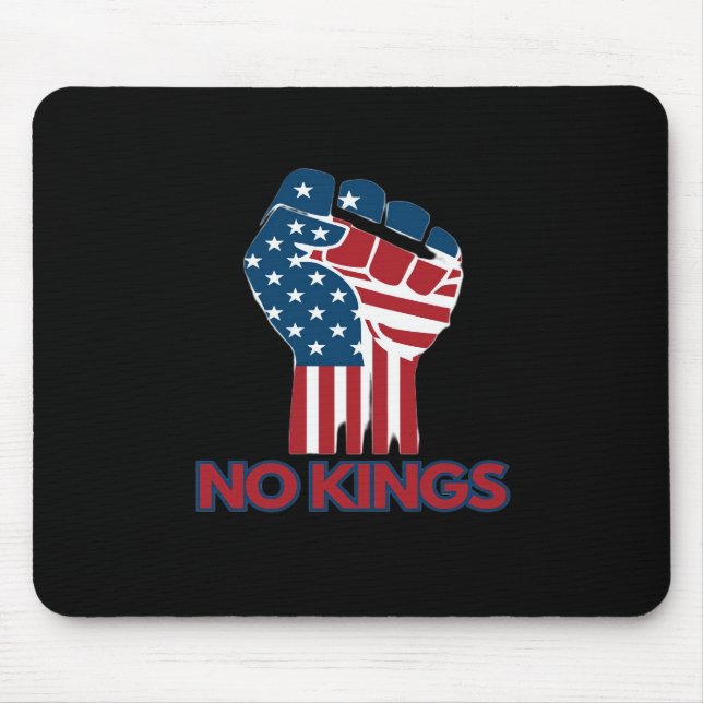 No Kings Anti Classic Retro Style Mousepad (Vorne)