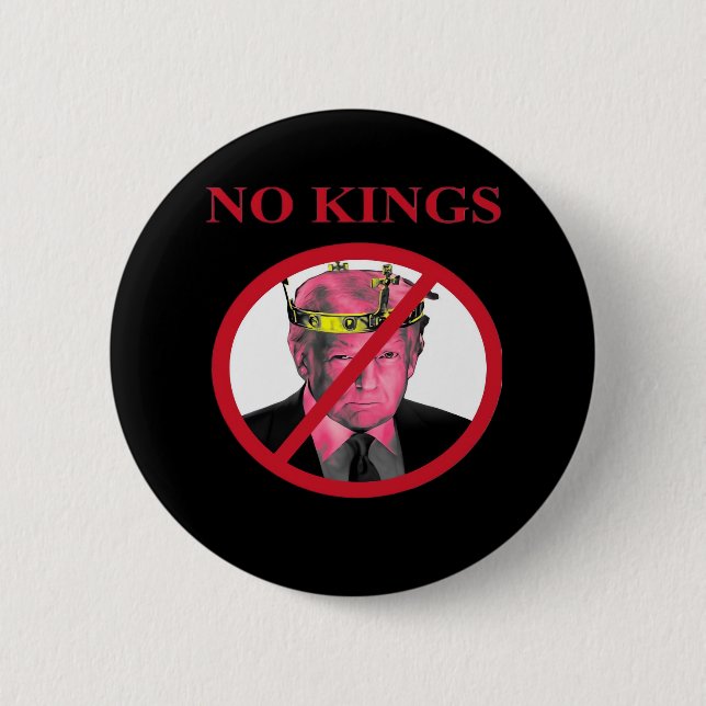 No Kings Anti Creative Graphic Style Button (Vorderseite)