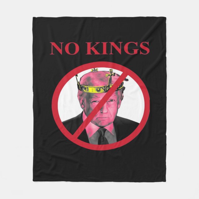 No Kings Anti Creative Graphic Style Fleecedecke (Vorderseite)