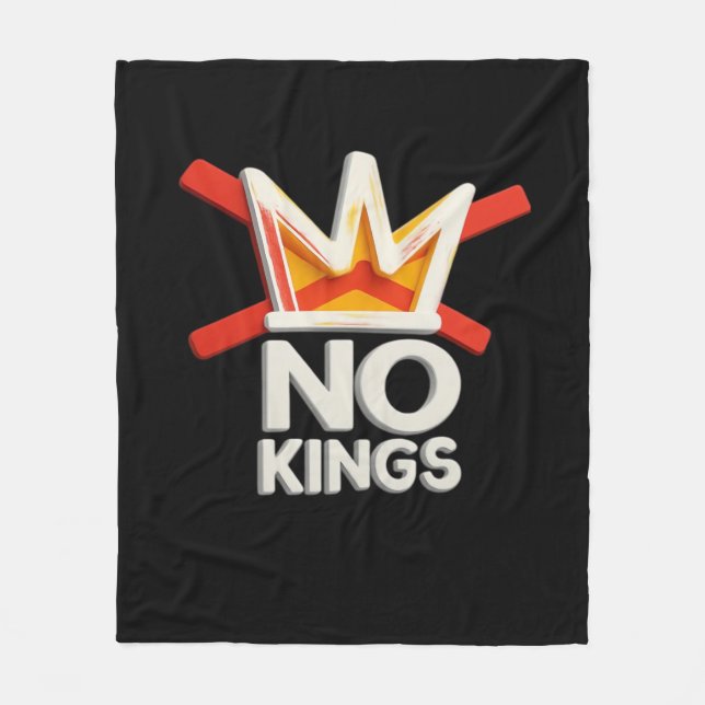 No Kings Anti Minimal Clean Design Fleecedecke (Vorderseite)